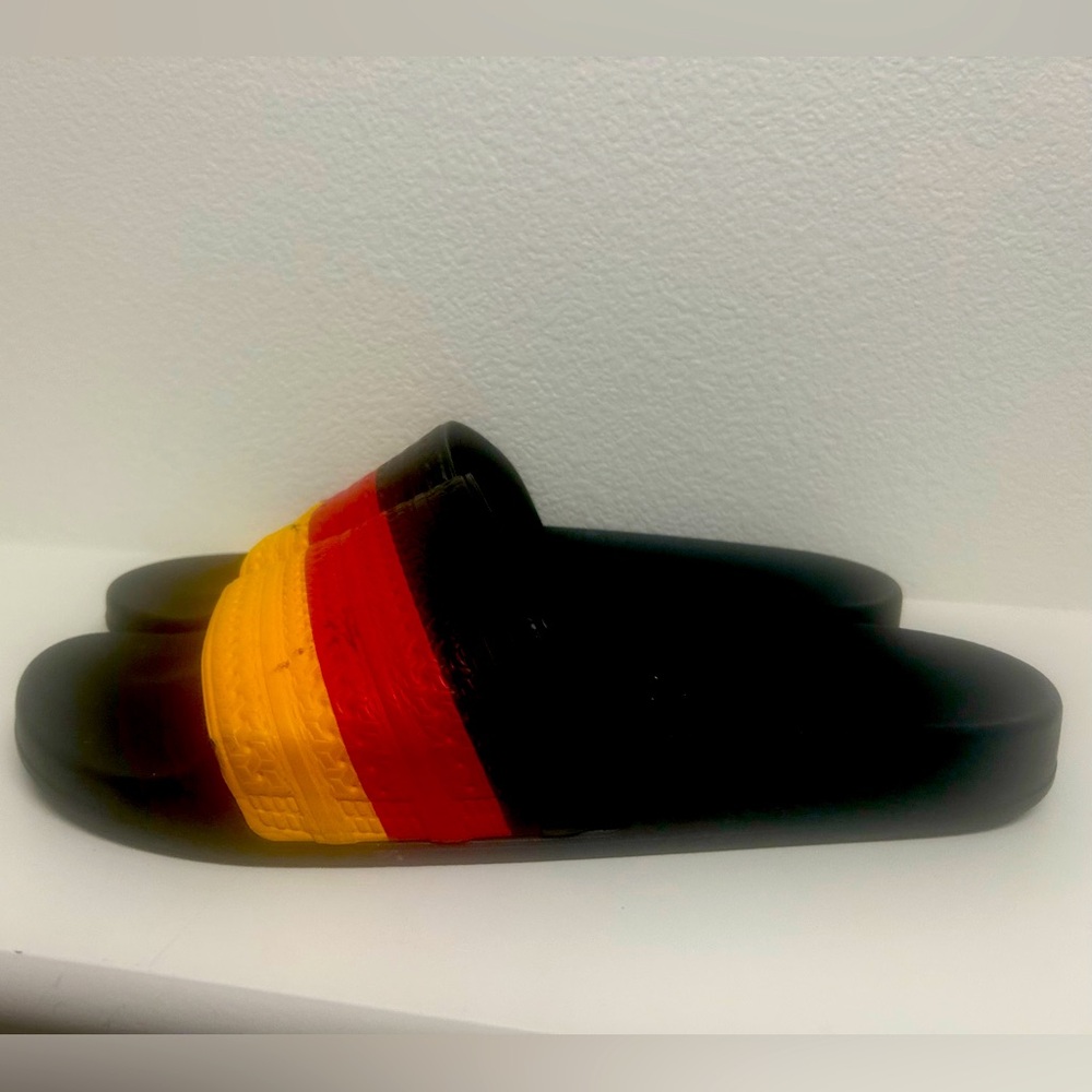 Adidas Adilette Slides Germany Flag Black Flip Flops Men Size 11 🇩🇪